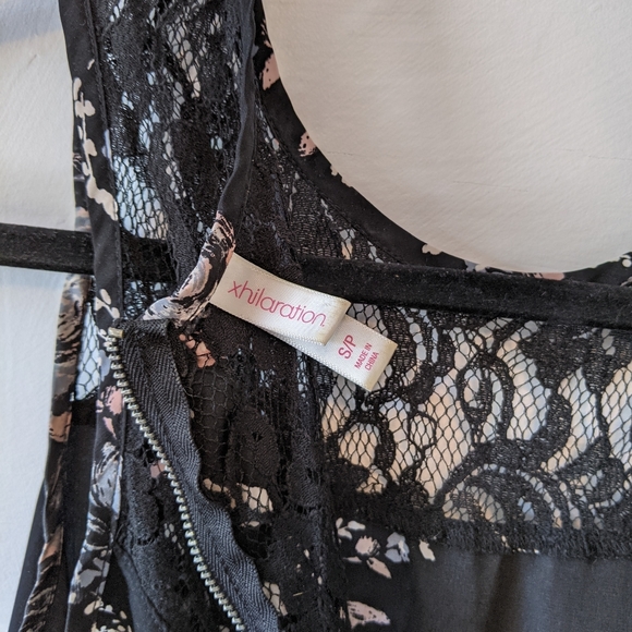 Black semi formal dress with lace cutouts - Picture 6 of 6